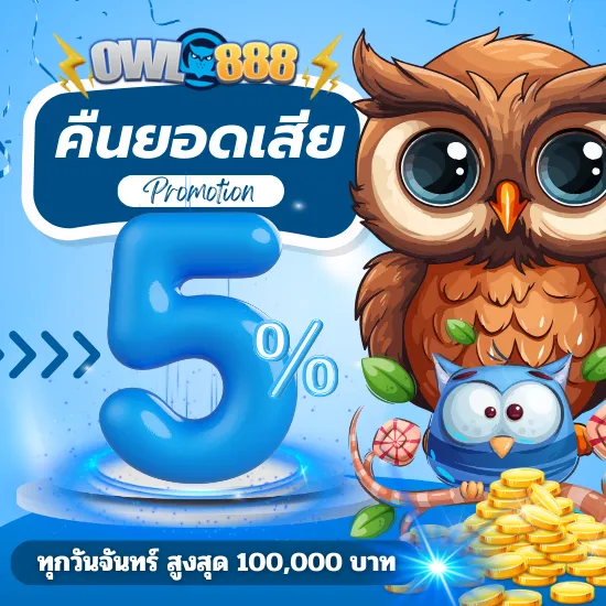 owl888 คืนยอดเสีย 5%